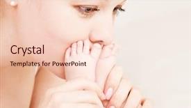  Presentation with old young - Colorful presentation theme enhanced with months old daughter's feet backdrop and a lemonade colored foreground