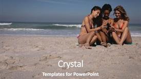  Presentation with ethnic - Cool new presentation theme with happy young multi ethnic backdrop and a gray colored foreground