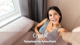  Presentation with medicine pregnant woman - Presentation theme with happy young pregnant woman sitting background and a coral colored foreground