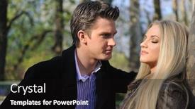  Presentation with couple dance - Amazing theme having happy young romantic couple in love dance outdoor at spring season on early mornig with beautiful light backdrop and a black colored foreground