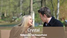  Presentation with couple dance - PPT layouts featuring happy young romantic couple in love dance outdoor at spring season on early mornig with beautiful light background and a coral colored foreground