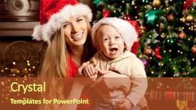  Presentation with baby tree - Presentation design with happy young smiling family near the christmas tree celebrate new year mom and kid at christmas tree mother and child on christmas eve mummy and baby background and a red colored foreground