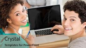  Presentation with public works students - Cool new PPT theme with businesswoman with a model of plane sits on a workplace in the office backdrop and a gray colored foreground