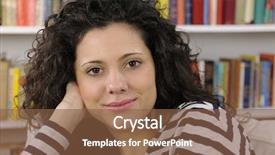  Presentation with college education happy smiling - Audience pleasing presentation theme consisting of happy young woman at home backdrop and a  colored foreground