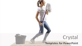  Presentation with dancing - Amazing slides having happy-young-woman-dancing backdrop and a white colored foreground