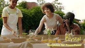  Presentation with happy birthday for husband - PPT layouts enhanced with happy-young-woman-embracing and a tawny brown colored foreground