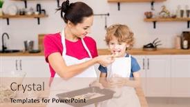  Presentation with giving - Slide set enhanced with happy-young-woman-giving background and a lemonade colored foreground