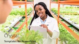  Presentation with african ethnicity - Beautiful slide set featuring happy-young-woman-of-african backdrop and a yellow colored foreground