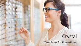  Presentation with happy new year 2022 - PPT layouts with happy young woman trying new background and a lemonade colored foreground