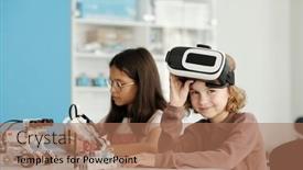  Presentation with youthful - PPT layouts consisting of happy-youthful-schoolchild-taking background and a  colored foreground