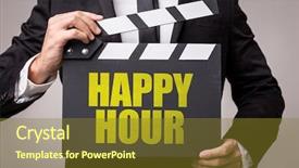  Presentation with happy hour - Slide set having happyhour - happy hour background and a tawny brown colored foreground