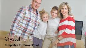  Presentation with young children - Cool new theme with hapy-young-family-have-fun backdrop and a coral colored foreground