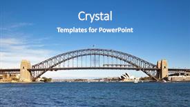  Presentation with sydney - PPT theme having harbor bridge in sydney background and a teal colored foreground
