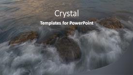  Presentation with island - PPT layouts having harbor-entrance-in-rhodes-island background and a gray colored foreground