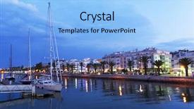  Presentation with pearl harbor - Amazing slide deck having harbor of lagos algarve portugal backdrop and a light blue colored foreground