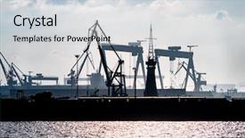  Presentation with export - Slide deck consisting of harbor on sunset dalian china background and a lemonade colored foreground