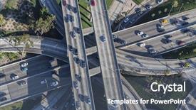  Presentation with hollywood - Audience pleasing presentation theme consisting of harbor pasadena and hollywood freeway backdrop and a gray colored foreground