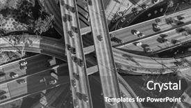 Presentation with black and gold and white - PPT theme featuring harbor pasadena and hollywood freeway background and a dark gray colored foreground