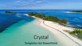  Presentation with bahamas - Slide deck having harbour - aerial view of munjack cay background and a seafoam green colored foreground