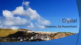  Presentation with carmen san diego - PPT theme having harbour of san sebastian de background and a  colored foreground