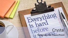  Presentation with everything - Colorful slide deck enhanced with hard before it is easy backdrop and a light blue colored foreground