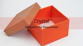  Presentation with color orange - Colorful slides enhanced with hard board boxes - orange color opened gift box backdrop and a red colored foreground