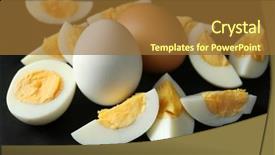  Presentation with science concept painted black brain - Slide set featuring hard boiled eggs on black background and a  colored foreground