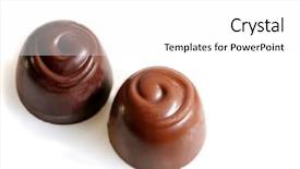  Presentation with light - PPT theme enhanced with hard candy - two chocolates - one light background and a white colored foreground