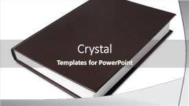  Presentation with book - Theme enhanced with hard-cover-book-on-white background and a tawny brown colored foreground