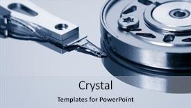  Presentation with hard disk drive - Presentation having hard-disk-drive background and a light blue colored foreground