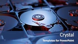  Presentation with few of them placed inside - Slide set enhanced with hard drive - closeup of the inside background and a ocean colored foreground