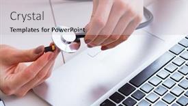  Presentation with restoration - Presentation enhanced with hard-drive-repair-and-data background and a light gray colored foreground