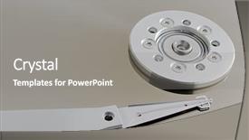  Presentation with free - PPT theme consisting of hard drive with free background and a gray colored foreground