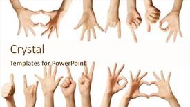  Presentation with human heart - Amazing PPT theme having hard heart - many human hands isolated backdrop and a cream colored foreground