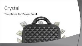  Presentation with suitcase - Presentation design with hard-plastic-new-modern-suitcase background and a white colored foreground