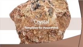  Presentation with rock stone - Cool new presentation theme with hard rock - stone granite isolated on white backdrop and a coral colored foreground