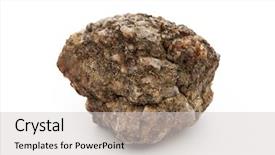  Presentation with rock stone - Presentation theme enhanced with hard rock - stone isolated on white background background and a  colored foreground