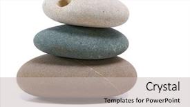  Presentation with igneous stones - Slide deck consisting of hard rock group - pebble stones on white background and a light gray colored foreground