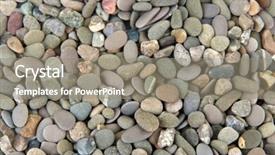 Presentation with stones - Colorful slide set enhanced with hard rock group - small sea stones close up backdrop and a  colored foreground