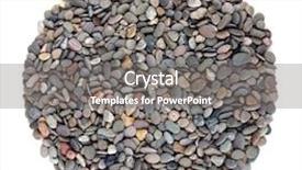  Presentation with white sea urchin - Presentation design having hard rock group - small sea stones isolated background and a gray colored foreground