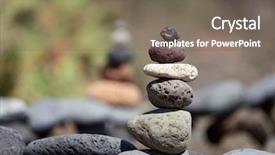  Presentation with volcanic rock - PPT layouts featuring hard rock group - stack of black volcanic stones background and a gray colored foreground