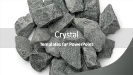  Presentation with granite - Theme consisting of hard rock group - top view of crushed granite background and a gray colored foreground