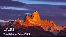  Presentation with famous leaders - Presentation theme enhanced with hard to accent rocky peak background and a wine colored foreground