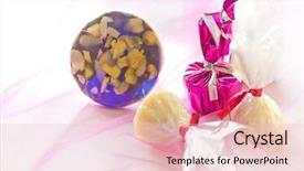  Presentation with shiny - Beautiful slide deck featuring hard toffee - group of handmade chocolate backdrop and a  colored foreground