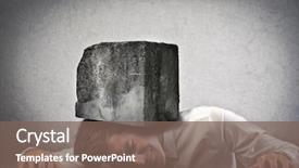  Presentation with boulder - Beautiful slide set featuring hard work - businessman crushed by a boulder backdrop and a violet colored foreground