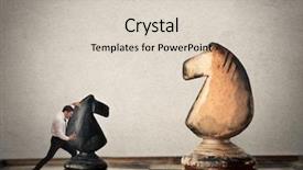  Presentation with chess - Presentation design with hard work - businessman playing chess background and a soft green colored foreground