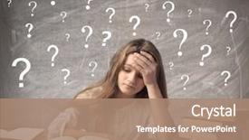  Presentation with teenage girl - Theme featuring hard work - stressed teenage girl doing her background and a coral colored foreground