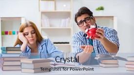  Presentation with pay - Amazing slide deck having hard work pays - two students checking savings backdrop and a  colored foreground