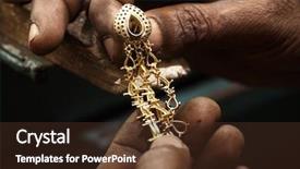  Presentation with gold dust - Beautiful presentation theme featuring earring in his hard work backdrop and a tawny brown colored foreground