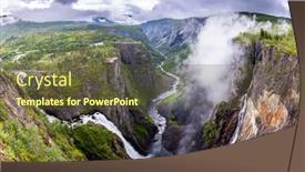  Presentation with waterfall - Presentation theme with hardangerfjord-voringsfossen-is-one background and a  colored foreground